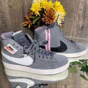NIKE W BLAZER MID REBEL shoes cool grey/white